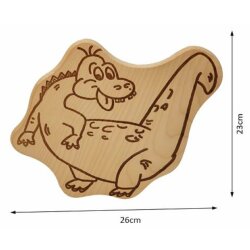 DEKOFANT Frühstücksbrettchen Dino Drache ca 26x23x1,5cm
