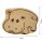 DEKOFANT Kinder MotivBrett Frühstücksbrettchen Nilpferd ca 26x21x1,5cm