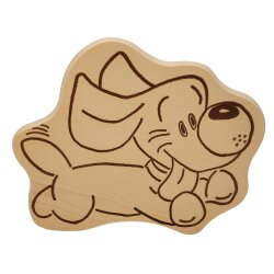 Frühstücksbrettchen Hund rennend – Ahornholz
