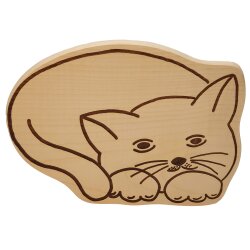 Frühstücksbrettchen Katze liegend – Ahornholz
