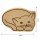 DEKOFANT Frühstücksbrettchen Katze liegend ca 29x21x1,5cm