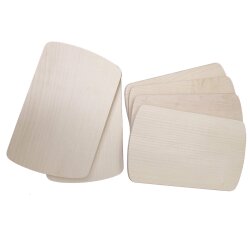Frühstücksbrettchen 24×15×1 cm gerundet 6er Set Ahornholz – naturbelassen