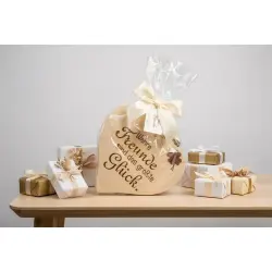 Herzbrett mit Sprüche "Wahre Freunde sind das größte Glück" – Massiv Ahornholz 24x24cm – Dekofant