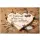 Herzbrett "Glück teilen" – Massivholz Spruch Herzen 24x24x1,5cm – Dekofant