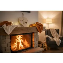 Herzbrett mit Sprüche Lieblingsmensch – Massives Ahorn Holzherz 24x24x1,5cm Dekofant