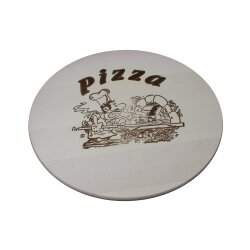 DEKOFANT Pizzabrett Pizzateller klein Massiv-Holz mit...