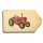 DEKOFANT Frühstücksbrettchen Traktor Oldtimer alt rot farbig 23x13x1cm