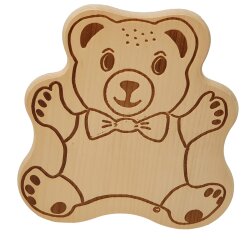 Frühstücksbrettchen Teddy Bär – Ahornholz 25×23×1,5 cm