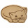 DEKOFANT Frühstücksbrettchen Katze liegend mit NAME personalisiert Holz Brett Motiv Frühstücksbrett Kinder ca 29x21x1,5cm