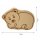 DEKOFANT Frühstücksbrettchen Kinder mit WUNSCHNAME personalisiert Holz Brett Motiv Eisbär Pandabär Frühstücksbrett Kinder ca 26x19x1,5cm