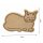 DEKOFANT Frühstücksbrettchen Katze schläft mit NAME personalisiert Holz Brett Motiv Frühstücksbrett Kinder ca 29x21x1,5cm