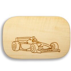 Frühstücksbrettchen Motiv Formel1 25x16x1,5cm eckig Ahorn personalisiert
