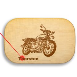 Frühstücksbrettchen Motiv Strassen Motorrad...